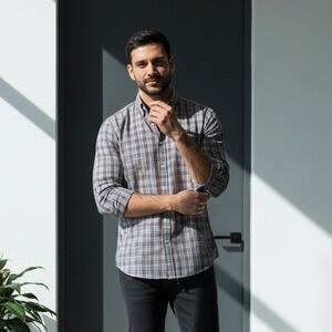 Polo Ralph Lauren XL Shirt Mens Blue Button Up Classic Fit Striped Cotton